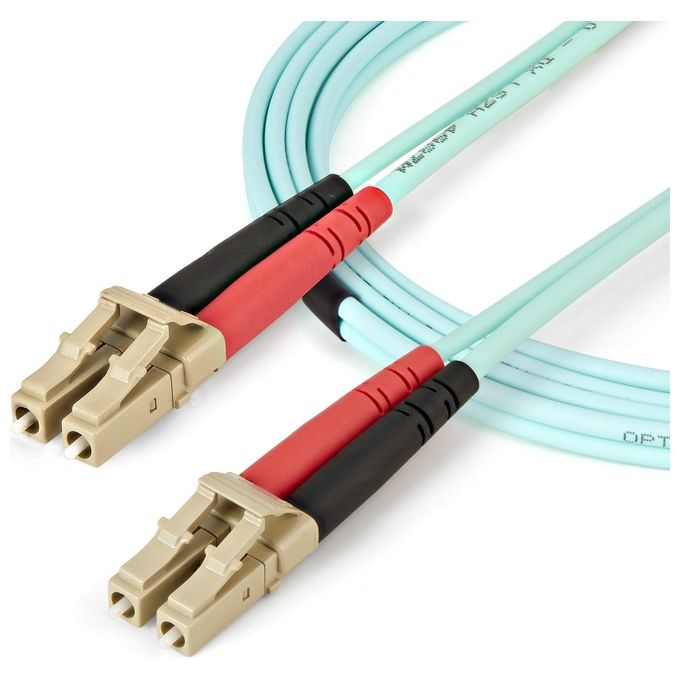 Startech Cavo in Fibra Ottica Multimodale Duplex OM4 LC-LC 100Gb 50-125 LSZH  Turchese da 2mt