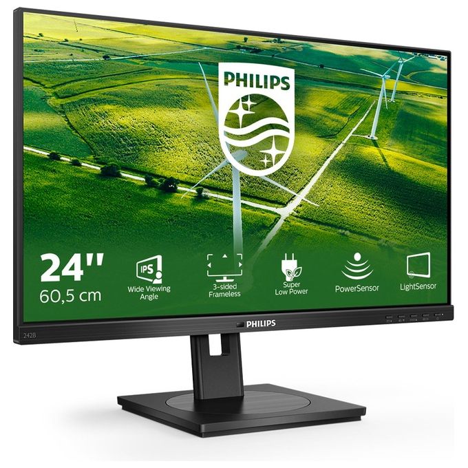 Philips Monitor 23.8'' LED IPS 242B1G - 00 1920x1080 Full HD Tempo di Risposta 4 ms