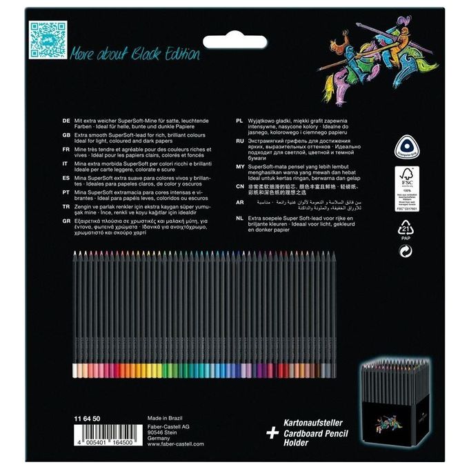 Faber Castell 50 Matite Colorate Blackedition
