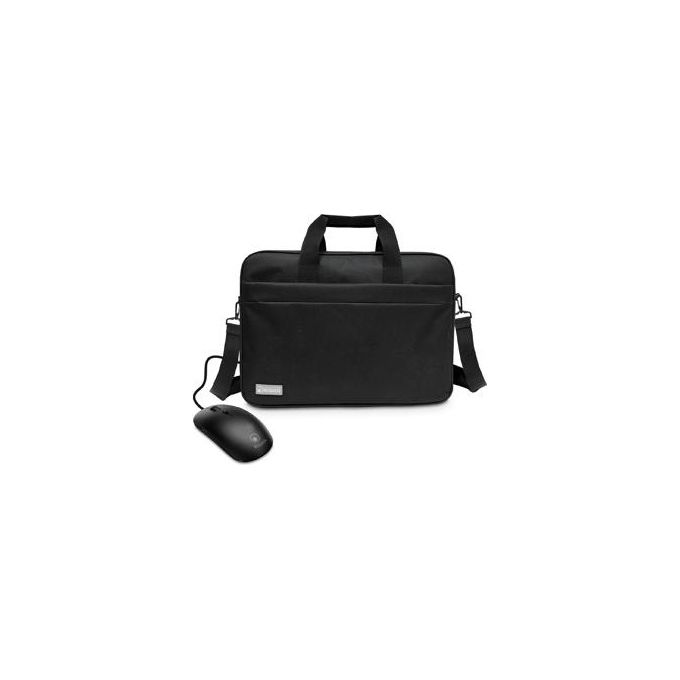 Atlantis P004-k265-16m Kit Borsa per Notebook Fino a 16'' e Mouse Ottico Nero