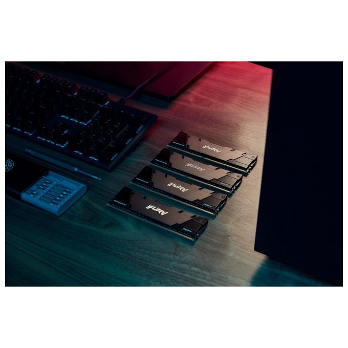 Kingston FURY Renegade DDR4 Kit 32Gb 2x16Gb DIMM 288-PIN 3600 MHz - PC4-28800 CL16 1.35 V senza Buffer non ECC Nero