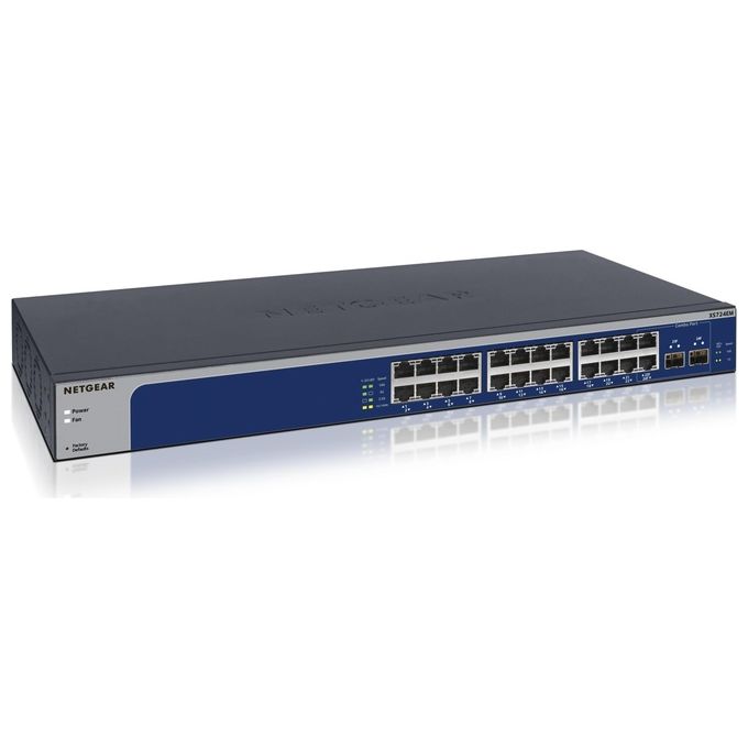 Netgear XS724EM Switch Smart Managed Plus, 24 Porte con 2 SFP+ 10Gigabit-Muti-Gigabit