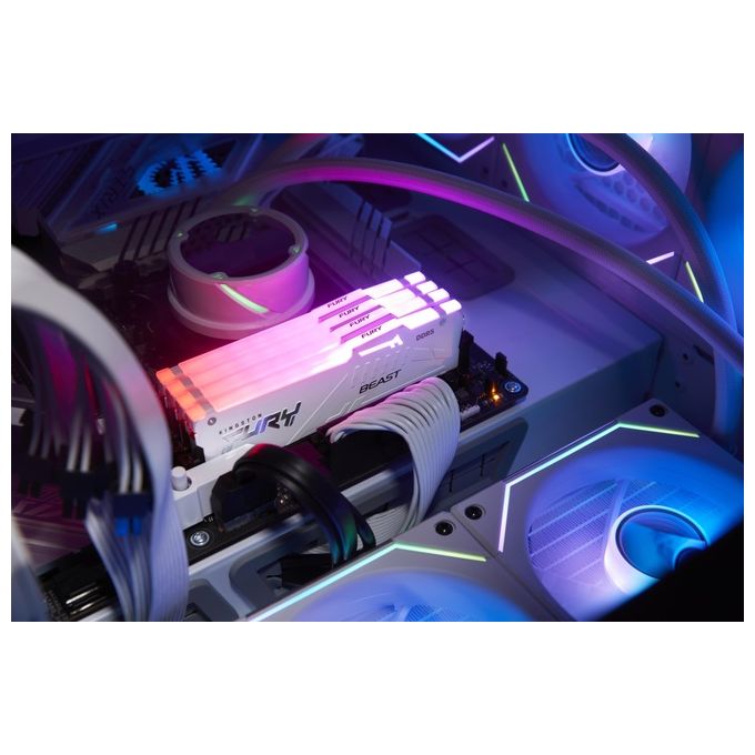Kingston FURY Beast Bianco RGB EXPO 32GB 6000MT-s DDR5 CL30 DIMM Memoria Gaming per Computer Fissi Kit da 2 - KF560C30BWEAK2-32