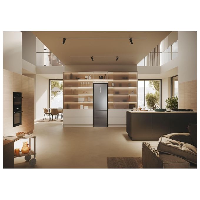 Haier HTW5620DNMG Frigorifero combinato 3D 60 Serie 5 Libera installazione 414 litri 3 porte No Frost Luce Led Classe D Silver