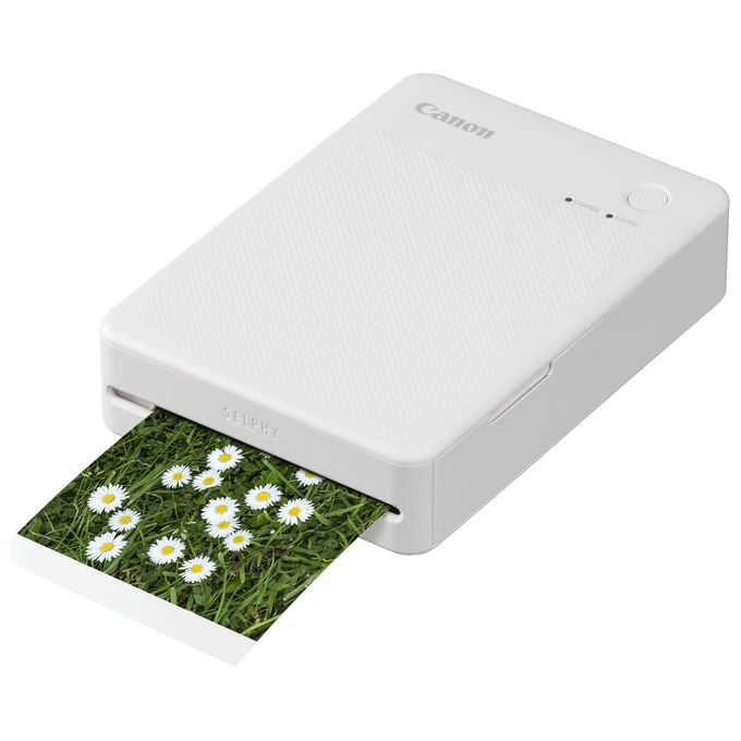 Canon Stampante portatile SELPHY QX20: per la stampa Wi-Fi direttamente dal tuo dispositivo smart. Stampa a sublimazione 2 formati di stampe con adesivo rimovibile e ricarica USB-C - Bianco