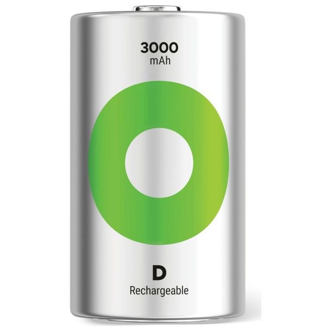 GP Batteries ReCyko NiMH Batterie D Mono 5700 mAH Pronte per l'Uso 1x2 Pezzi