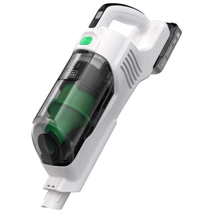 Black+Decker Reviva Scopa Elettrica senza Filo senza Sacco Bianco
