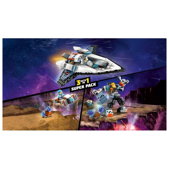 LEGO City 60430 Astronave Interstellare 60430-LEGO Giocattolo Gioco Spaziale per Bambini 6+ Anni con Navicella Minifigure e Drone Robot