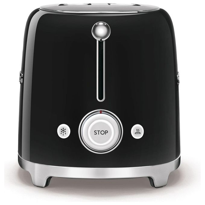 Smeg TSF02BLEU Estetica 50's Style Tostapane 4 Fette 6 Livelli di Doratura Nero