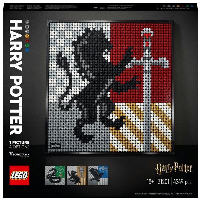 LEGO Art Harry Potter Hogwarts Crests