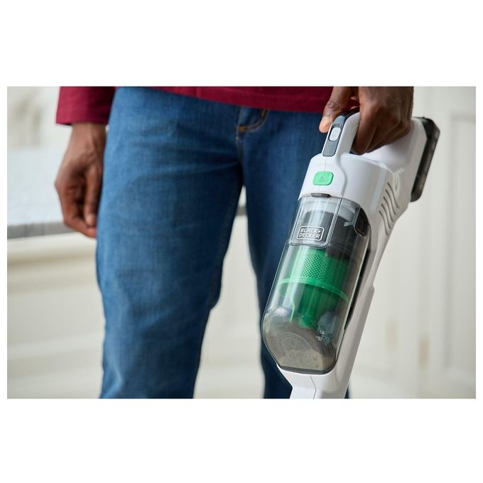 Black+Decker Reviva Scopa Elettrica senza Filo senza Sacco Bianco