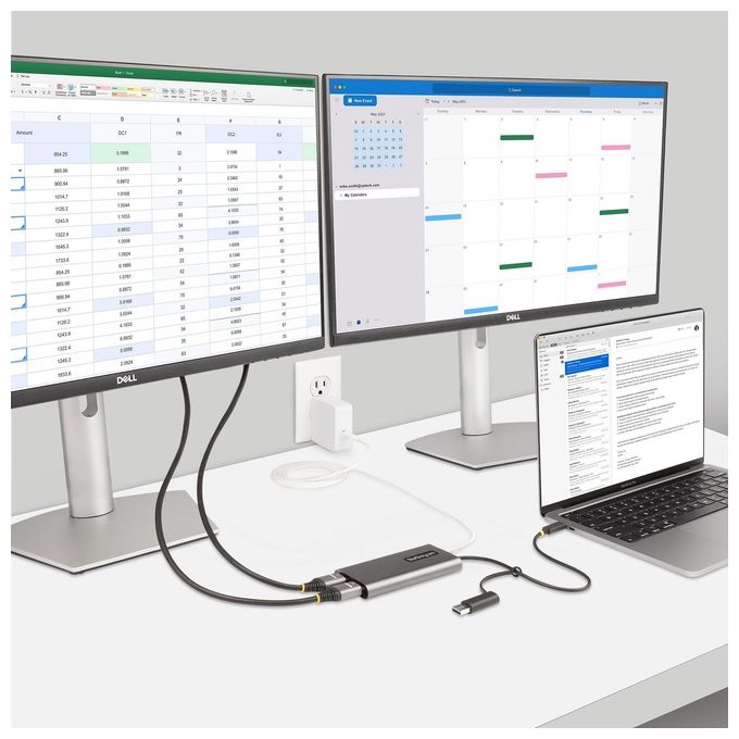 Startech.com Adattatore da Usb-c a Hdmi per Laptop 4k 60hz 100W Power Delivery Pass-through Cavo Integrato 30cm