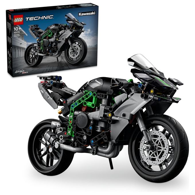 LEGO Technic 42170 Motocicletta Kawasaki Ninja H2R, Giochi per Bambini 10+, Modellino di Moto Giocattolo in Scala da Costruire