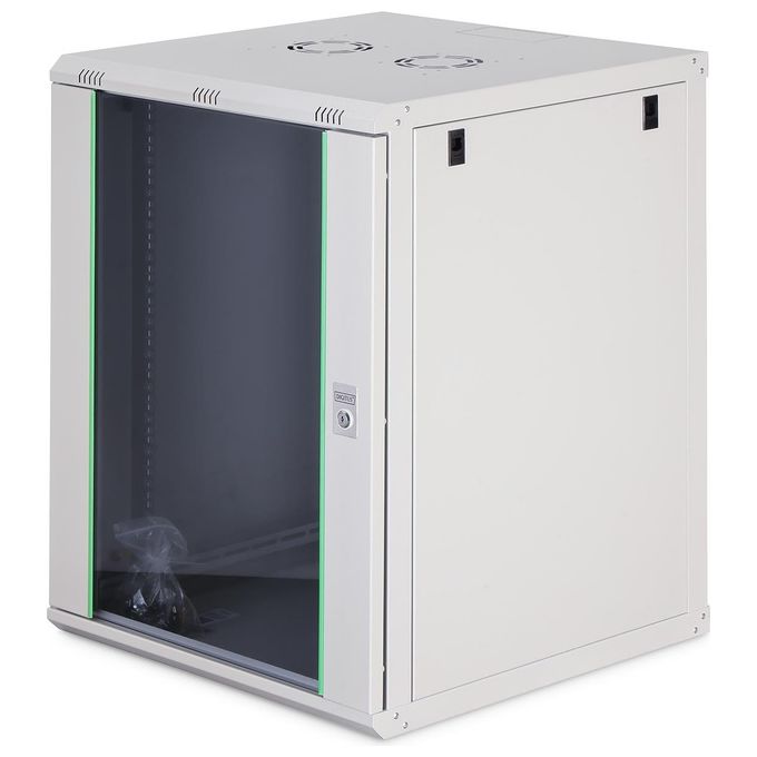 Digitus Armadio Rack 19'' 16 Unita' da Muro 816x600 Profondita' 600mm Colore Grigio Porta Vetro