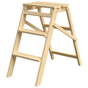 Colombo Sgabello WOODY 3 Gradini In Legno Di Faggio Con Spessori Maggiorati Portata 120 Kg