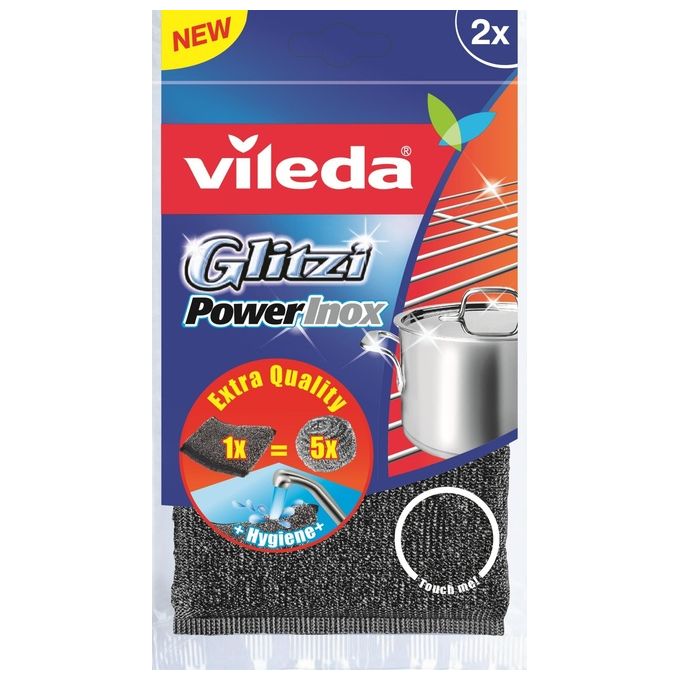 Vileda Spugna Glitzi Power Inox 2 Pezzi
