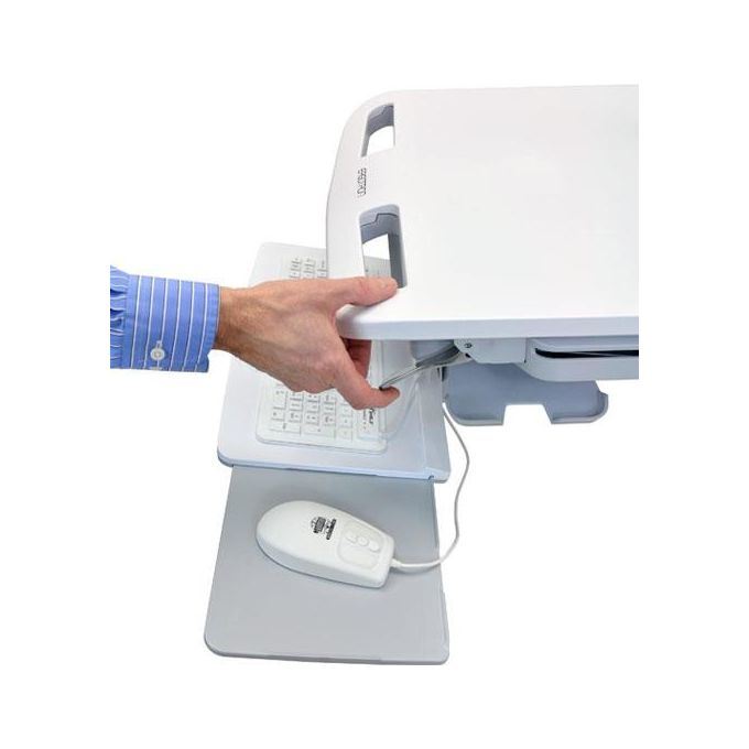 Ergotron StyleView Cart con Lcd Pivot SV40 Carrello per Notebook Tastiera e Mouse in Alluminio