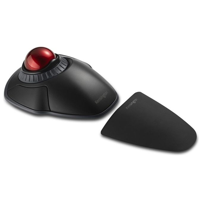 Kensington K70992WW Trackball Orbit Wireless con Rotella di Scorrimento DPI Regolabili 400 800 1200 1600 Connessione Bluetooth e RF 2.4 GHz Design Ambidestro Poggiapolsi Rimovibile colore Nero