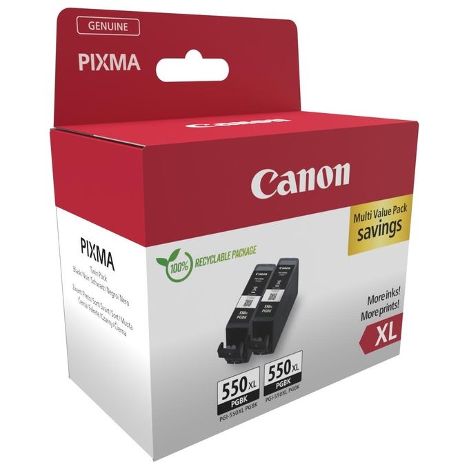 Canon 6431B010 Cartuccia d'Inchiostro 2 Pezzi Originale Nero