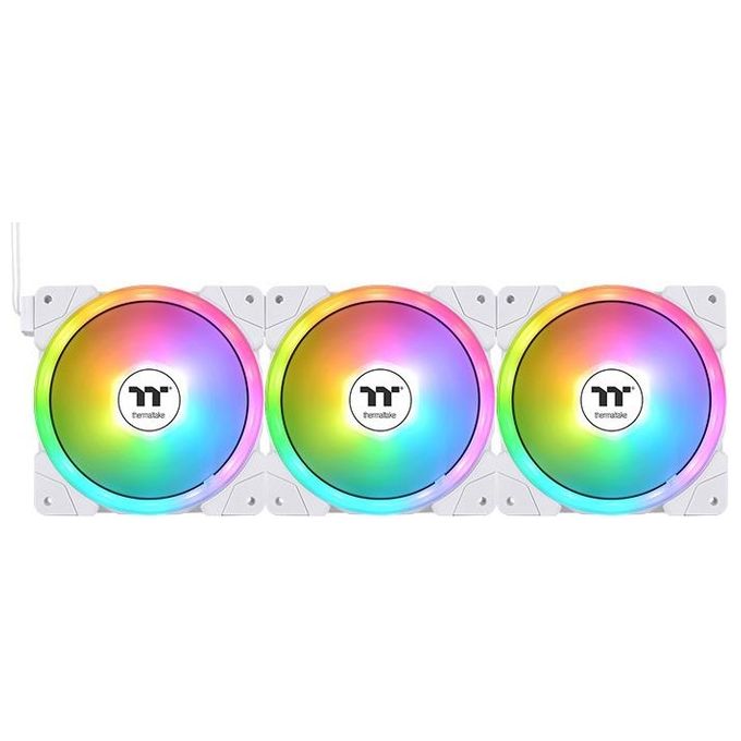 Thermaltake SWAFAN EX12 ARGB Raffreddatore d'Aria 14cm Bianco 3 Pezzi