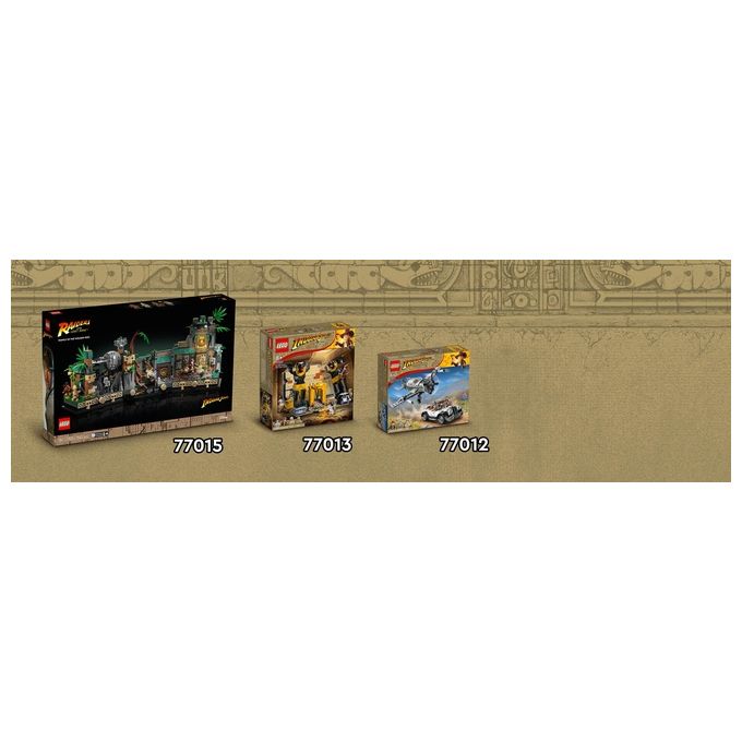 LEGO Indiana Jones 77012 L'Inseguimento dell'Aereo a Elica, Modello Aeroplano e Macchina Giocattolo dal film l'Ultima Crociata