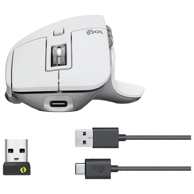 Logitech MX Master 3S Mouse Mano Destra Wireless a RF  Bluetooth Ottico 8000 DPI