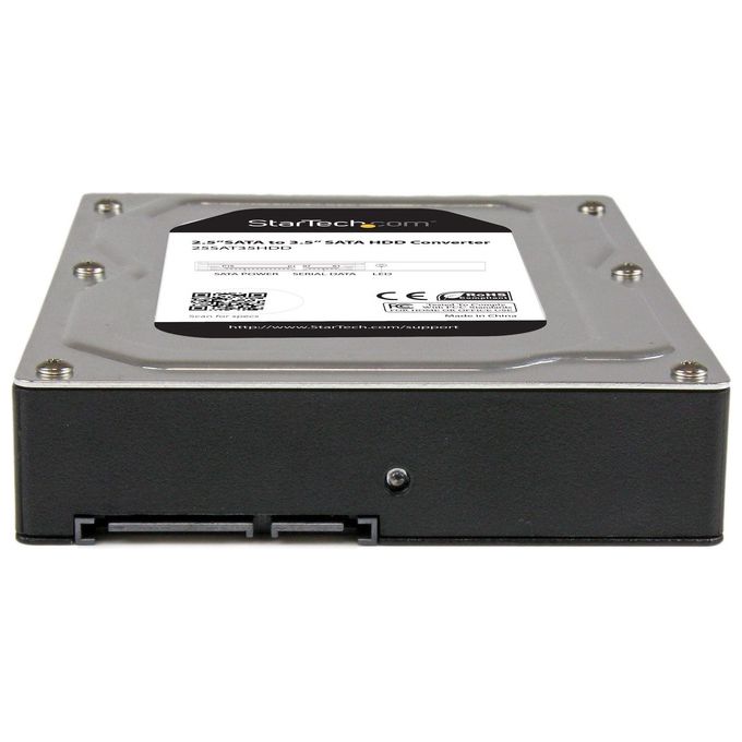 StarTech Box esterno adattatore per dischi rigidi SATA da 2,5” a 3,5 in alluminio con altezza massima SSD - HDD di 12,5 mm