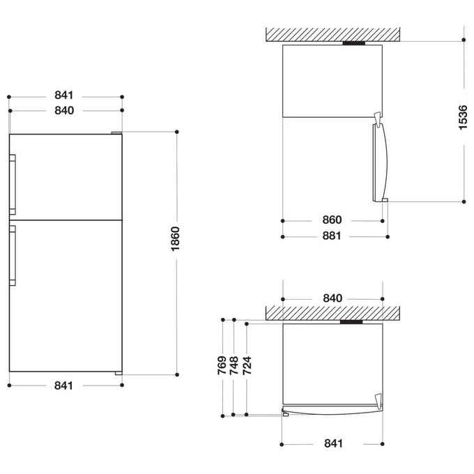 Whirlpool W84TE 72 X 2 Frigorifero Doppia porta Capacita' 587 Litri Classe Energetica E No Frost 186 cm Acciaio Inox