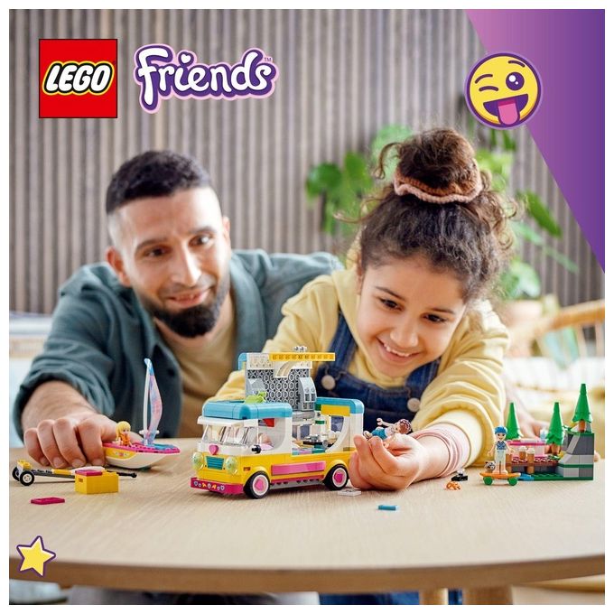 LEGO Friends Camper Van nel Bosco con Barca a Vela