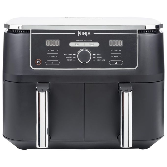 Ninja AF400EU Friggitrice ad Aria Calda Doppia 9.5 Litri Indipendente 2470W Nero