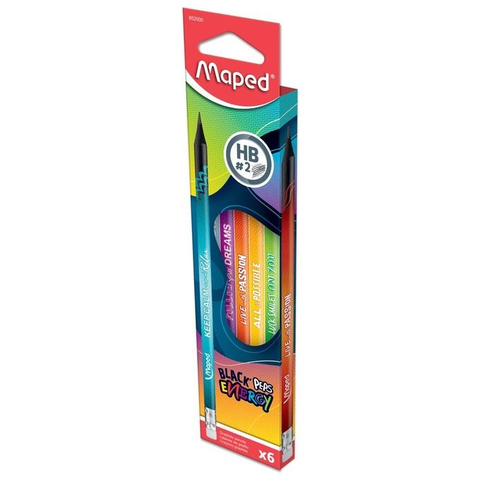 Maped Confezione 6 Matite HB Grafite Black Pep Sener