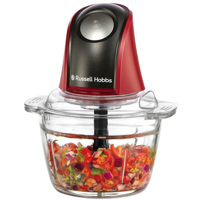 Russell Hobbs 27130-56 Tritatutto Tritaverdure Elettrico Capacita' 0.5 Litri Potenza 200 Watt colore Rosso e Nero