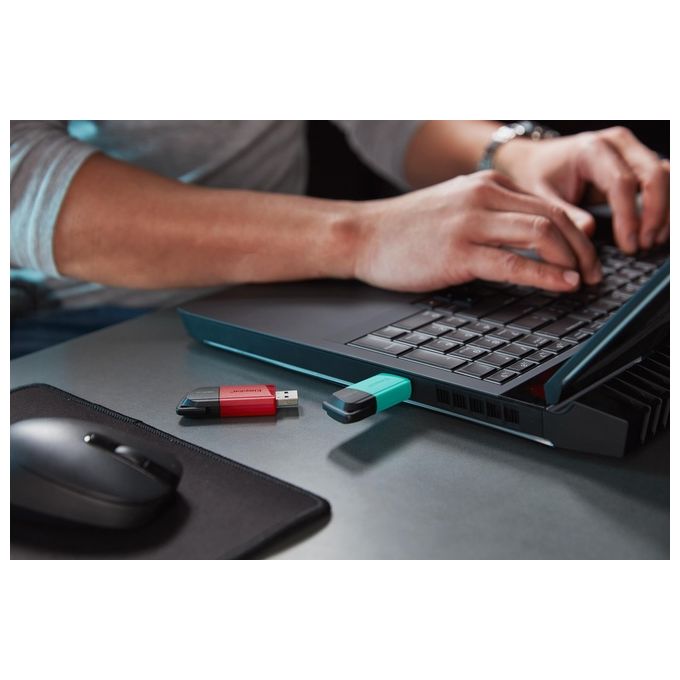Kingston Flash Drive Usb3.2 128Gb Exodiam Nero-Rosso
