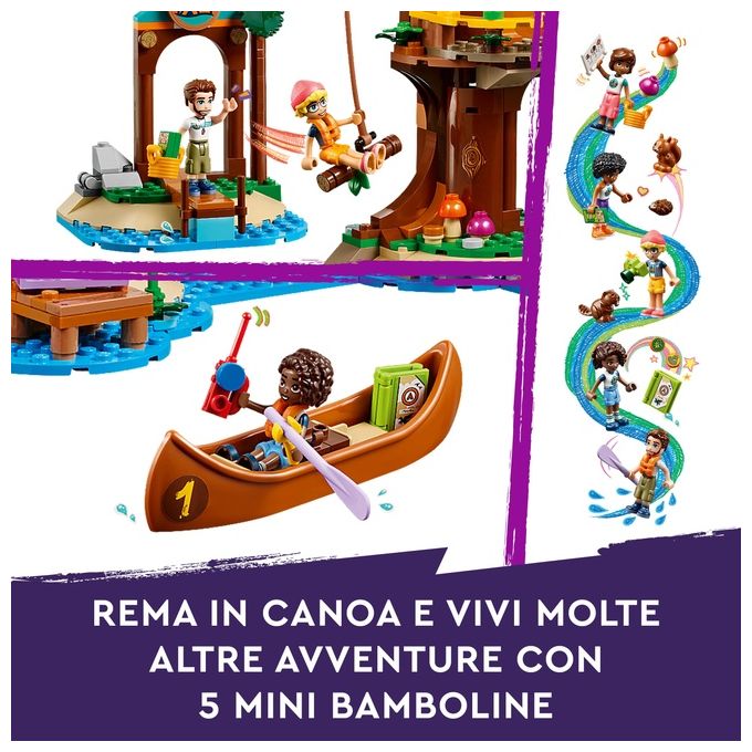LEGO Friends La Casa sull'Albero al Campo Avventure Gioco Educativo per Bambine e Bambini da 8 Anni con Casa da Costruire 5 Mini Bamboline e 5 Animali Giocattolo Idea Regalo di Compleanno 42631
