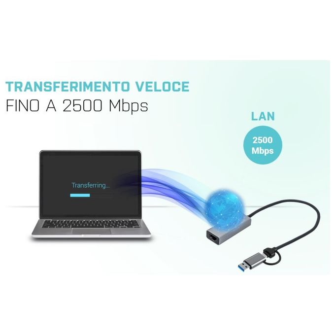 I-Tec Metal USB-C 2.5Gbps Ethernet Adapter
