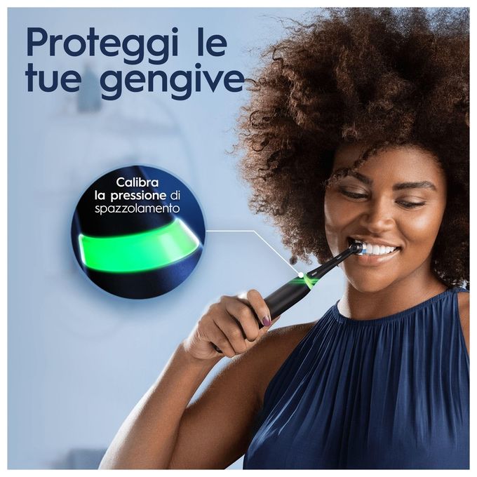 Braun Oral-B Spazzolino Elettrico Ricaricabile iO 3 Nero 1 Testina 1 Custodia da Viaggio