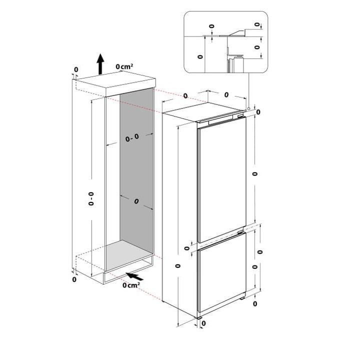 Whirlpool SP40 801- LH 1 Frigorifero Combinato da Incasso Capacita'400 Litri Classe Energetica F Ventilato 6° SENSO 193.5 cm Bianco