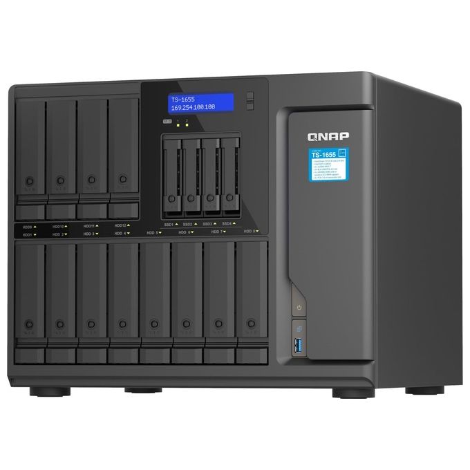 Qnap TS-1655 NAS Tower Collegamento Ethernet LAN Nero