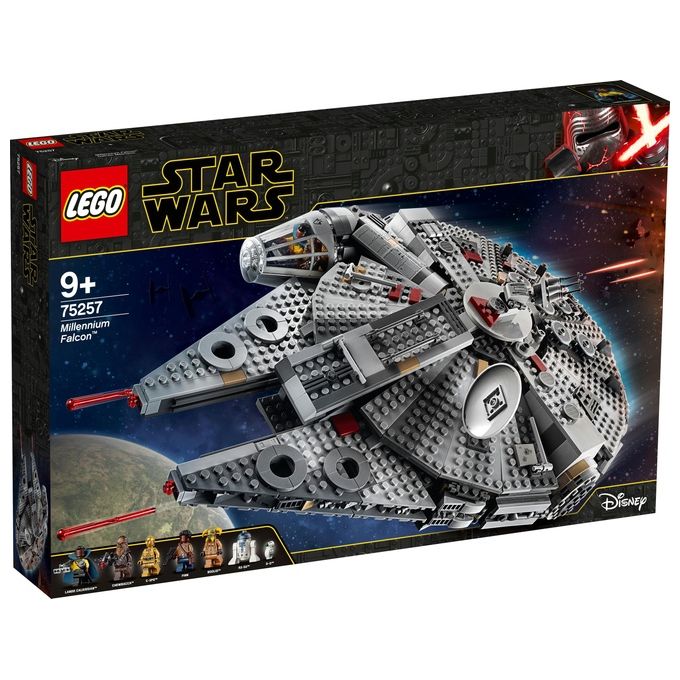 LEGO 75257 Star Wars Millennium Falcon Giocattolo da Costruire con 7 Minifigure e 1353 Pezzi colore Nero