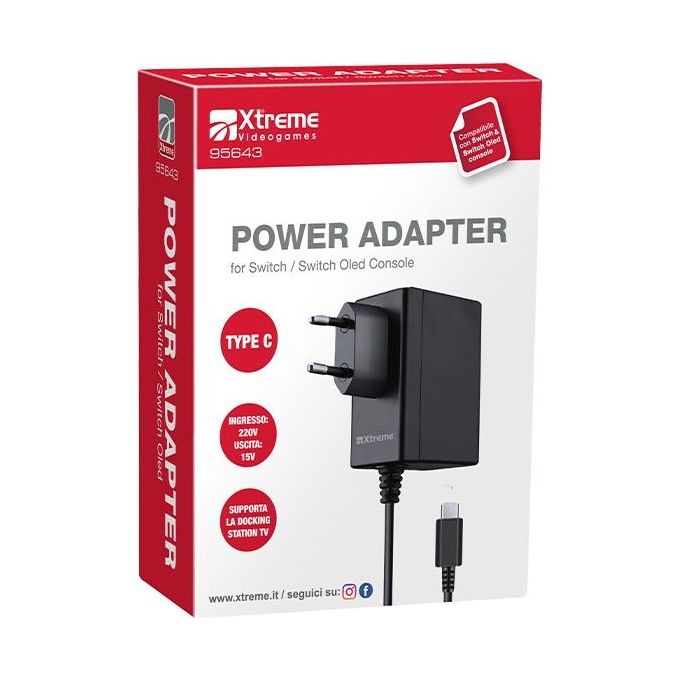 Xtreme Videogames Caricabatterie USB Type C Console e Dock per Nintendo Switch