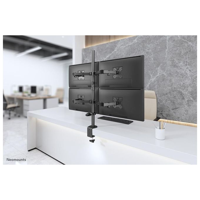 Neomounts by Newstar FPMA-D550D4BLACK Supporto da Scrivania Full Motion per Schermi 13-32'' Nero