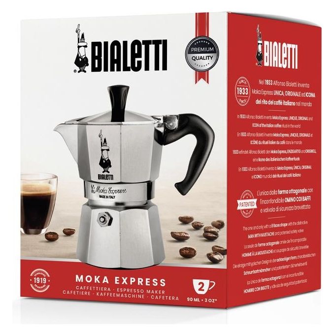 Bialetti Caffettiera Moka Express 2 tazze