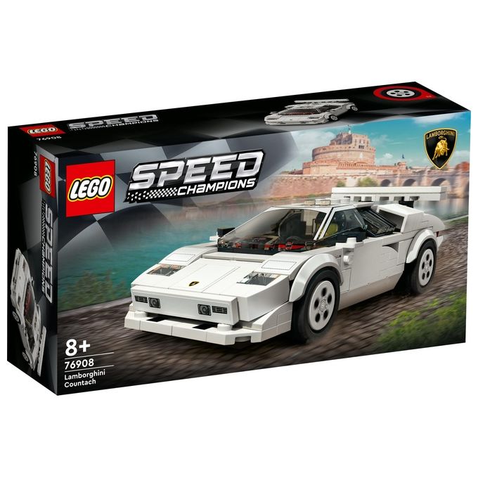 LEGO Speed Champions 76908 Lamborghini Countach, Giochi per Bambini di 8+ Anni, Auto Sportiva Giocattolo, Replica Supercar
