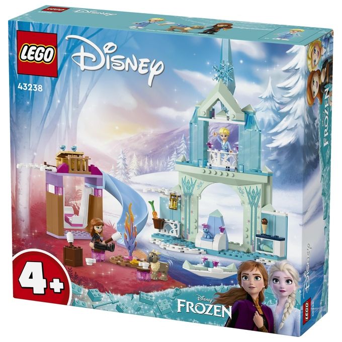 LEGO Disney Princess 43238 Castello di Ghiaccio di Elsa di Frozen, Palazzo Giocattolo delle Principesse, Giochi per Bambini 4+