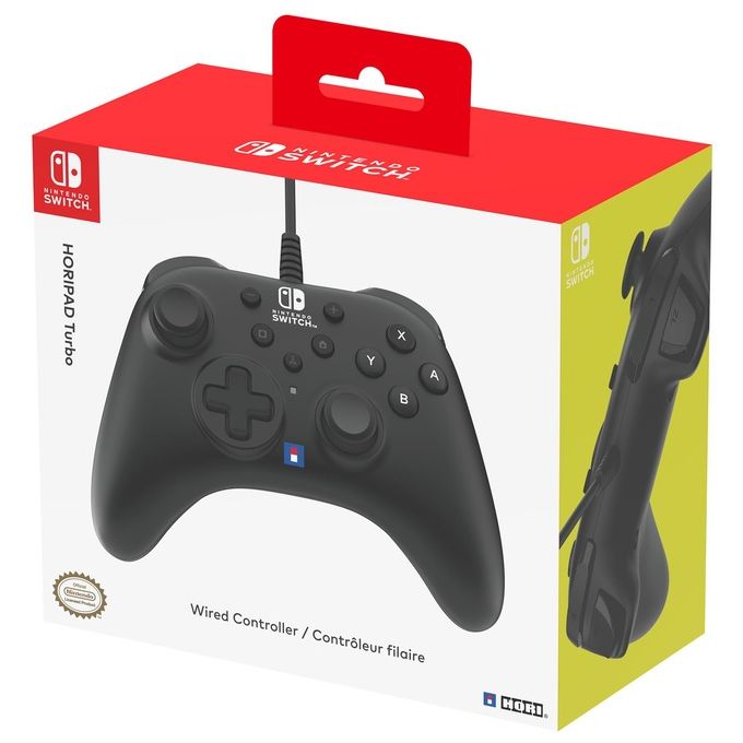 Hori Gamepad Horipad Turbo Wired per Nintendo Switch Nero