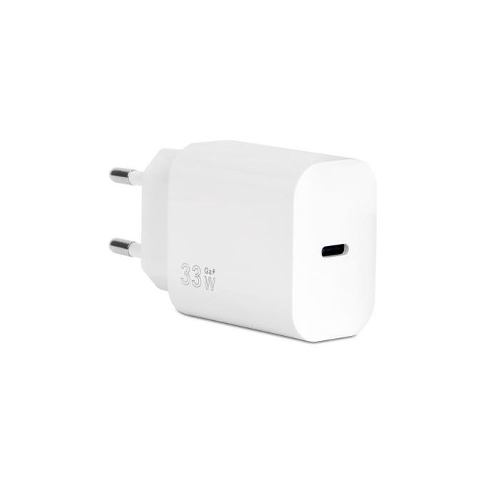VulTech Caricatore Adattatore Universale 1 Porta Type-C PD33 QC 3.0 Gan 33W PPS Bianco