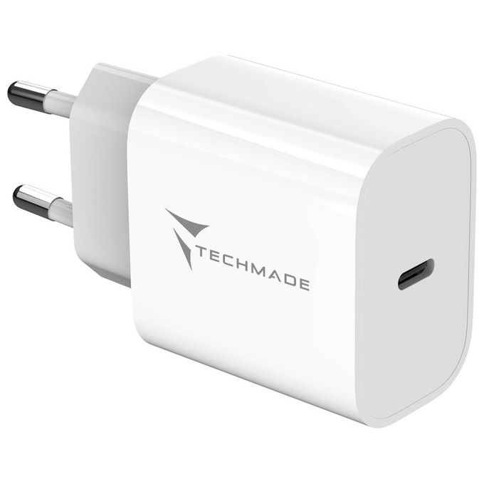 Techmade Caricabatteria 20W con Porta Usb-C