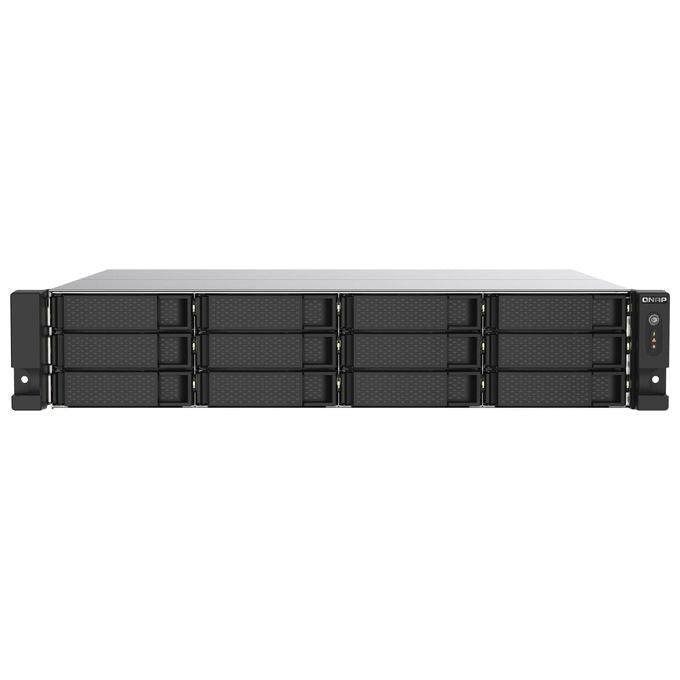 Qnap TS-1273AU-RP-8G Server Nas e di Archiviazione Armadio 2U Collegamento Ethernet Lan Nero-Grigio V1500b