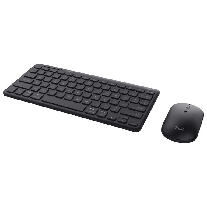 Trust Lyra Tastiera Mouse Incluso RF Senza Fili e Bluetooth QWERTY Italiano Nero