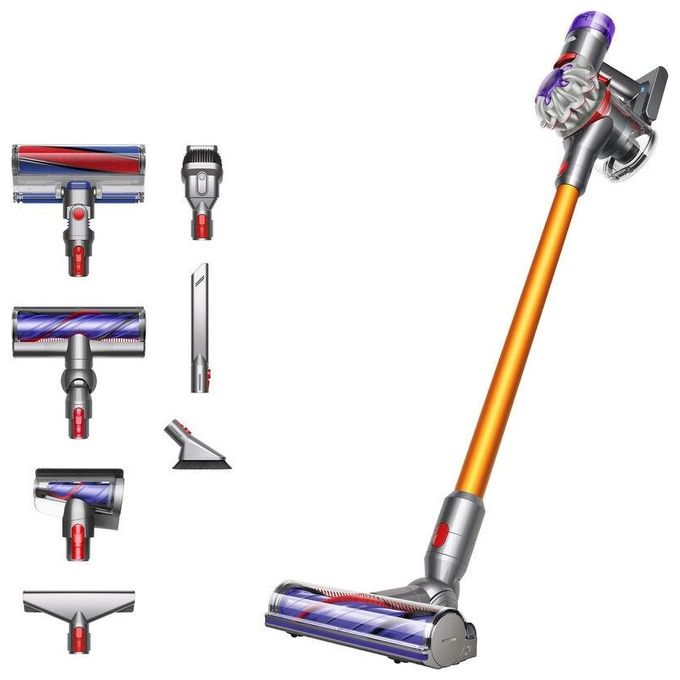 Dyson, Aspirapolvere a Bastone V8 Absolute, Senza Sacchetto, Argento e Giallo